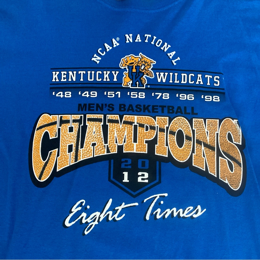 2012 Championship TShirt For The University Of Kentucky Mens Basketball